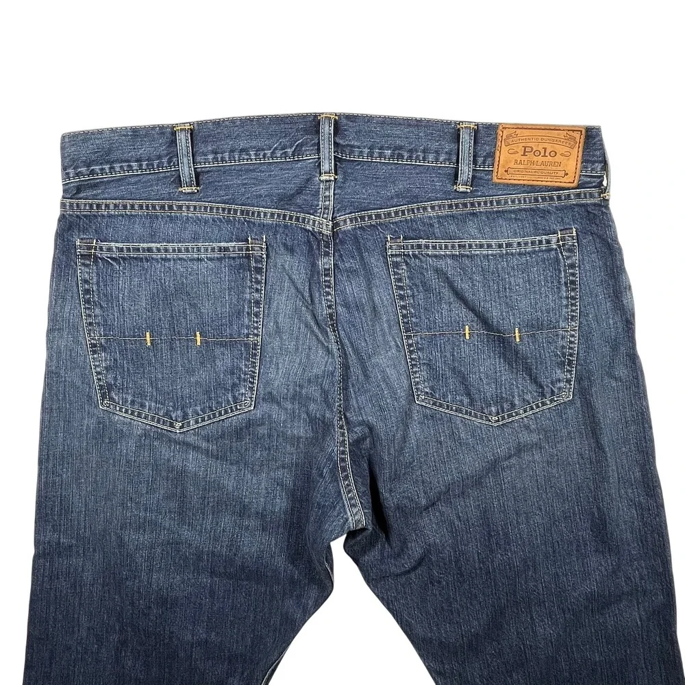 Polo Ralph Lauren Straight Leg Jeans Mens 38x30 (Hemmed Fits 40x27) Blue